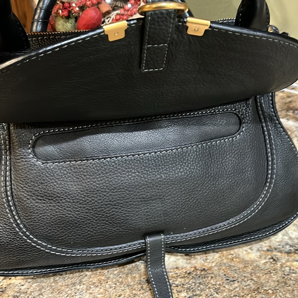Chloe EUC Marcie Medium Double Carry Satchel Bag in Grained Leather with COA - Picture 10 of 16
